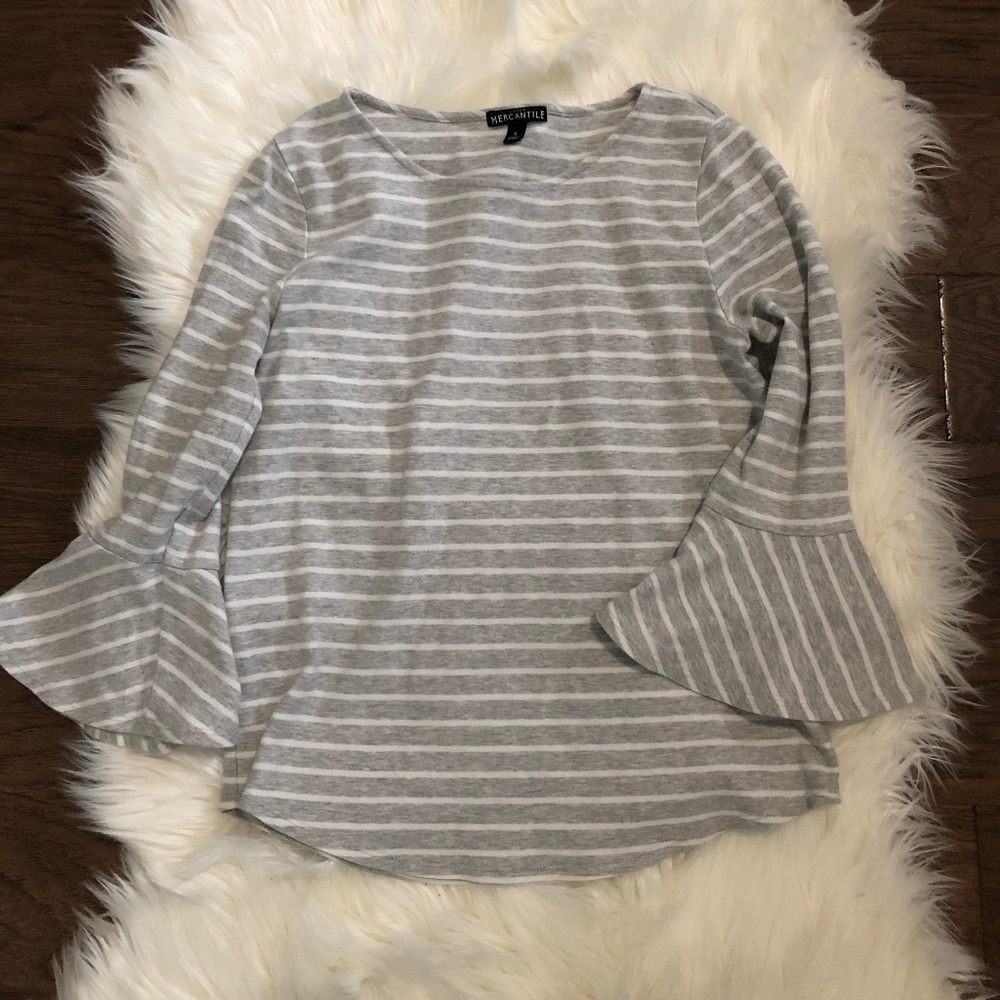 3/4 Sleeve Striped Top